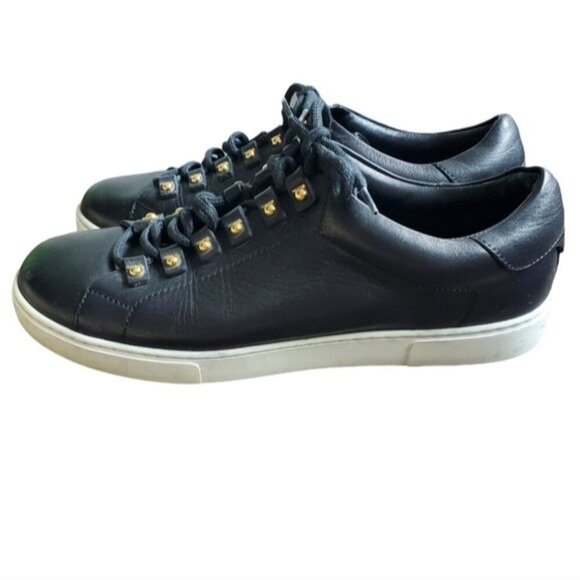 Salvatore Ferragamo Leather Lace Up Sneakers Size 7 - Picture 2 of 14